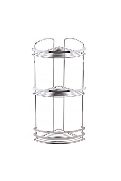 DacEnergy Chrome corner bathroom shelf, corner mounting, three shelves, size 20x20x48 cm, color...