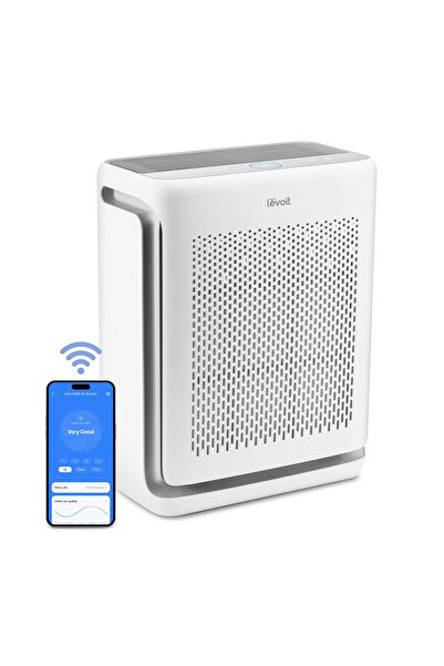 Levoit Smart Vital 200S Pro Wi-Fi Air Purifier, True HEPA, CADR 416 m³/h, Auto Mode, White