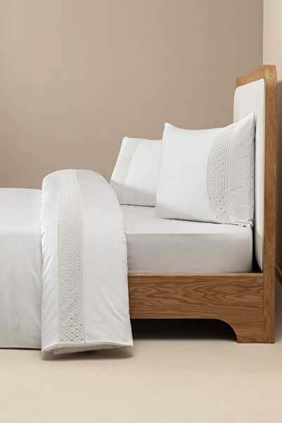 Penelope 100% Cotton Satin Fabric Duvet Cover Set 200X220 cm - Delfina Series