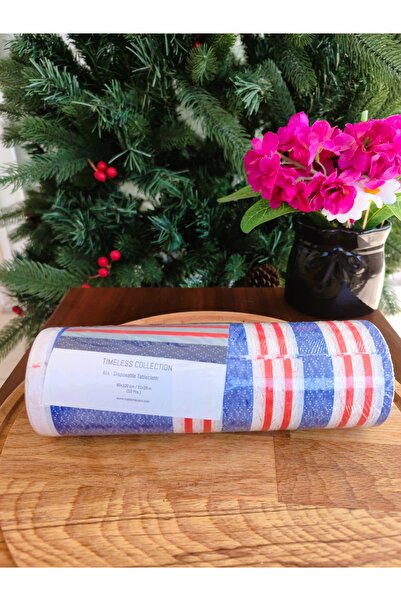 Madame Coco Alix Disposable Table Cloth - Navy Blue/Red -80X100 cm