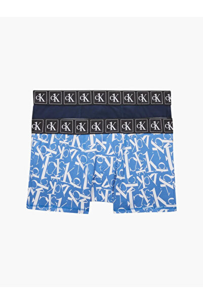 Calvin Klein 2PK TRUNK Erkek Mavi Boxer Set