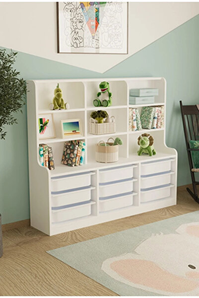 Remaks Sinous 9 Sepetli Çok Amaçlı Oyuncak Dolabı Beyaz