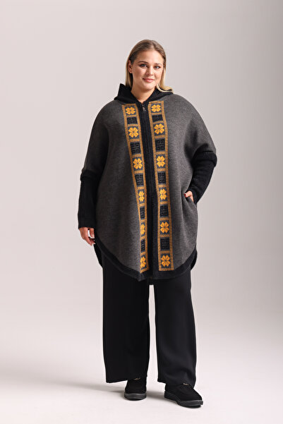 TOSIDRA TRİKO Triko Desenli Kısa Panço 1840