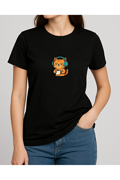 TREND YANKI تي شيرت للجنسين (موسيقى القطط)