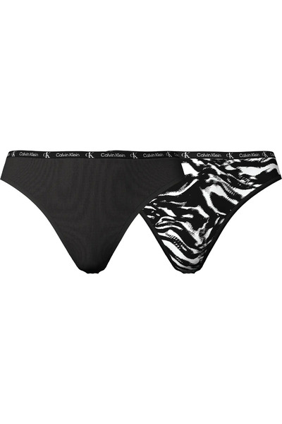Calvin Klein MODERN THONG 2PK Kadın Siyah Tanga Set