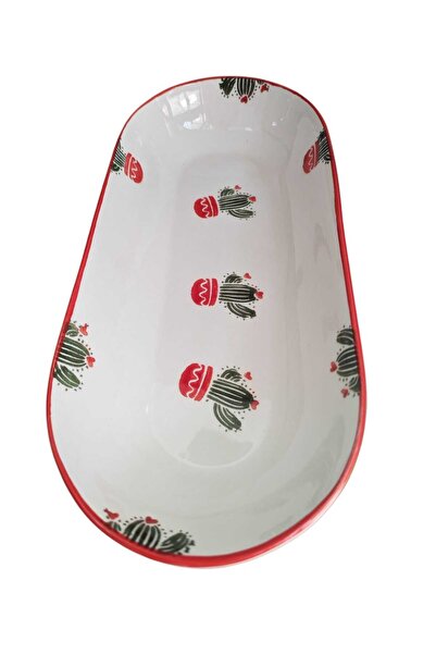 Ganita home Kase Gondol Snack-Breakfast Fruit Plate Red Cactus 30 cm