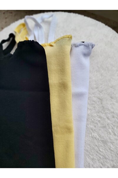 SONGÜLBERİK Girl's Crop Strap White Top