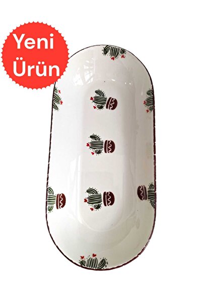 Ganita home Boat Plate Brown Cactus Model 30 cm
