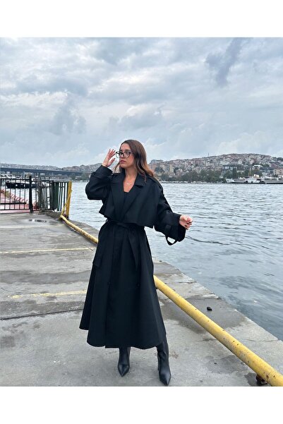 eBaa fashıon UZUN ASTARLI PREMİUM TRENÇKOT