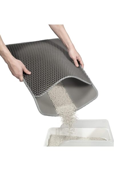 SKY TOUCH SKY-TOUCH Cat Litter Mat, Honeycomb Double Layer Design, Urine and Waterproof Material, Washable, Ea