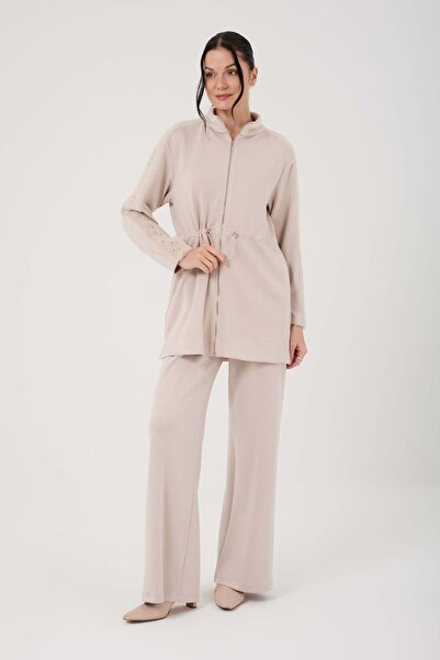 Jupe Women's fur embroidered waist elastic set 8578