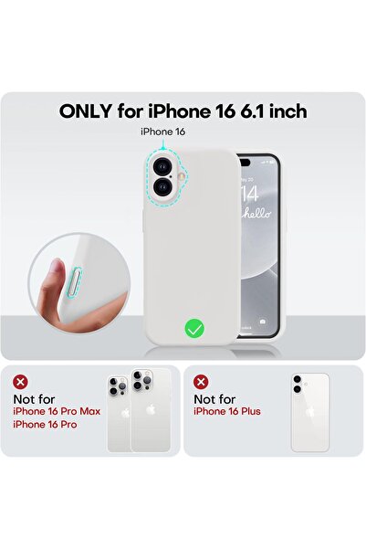 Generic Liquid Silicone Case for iPhone 16 – Soft Touch Shockproof Slim Protective Cover with