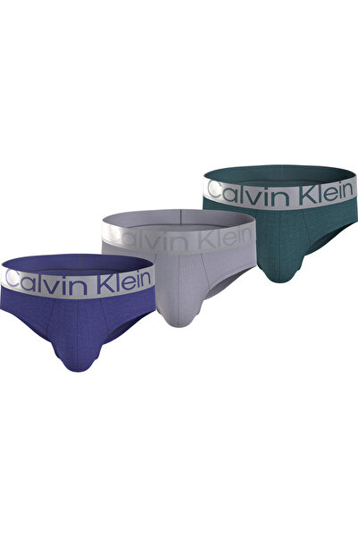 Calvin Klein HIP BRIEF 3PK Erkek Mavi Slip Set
