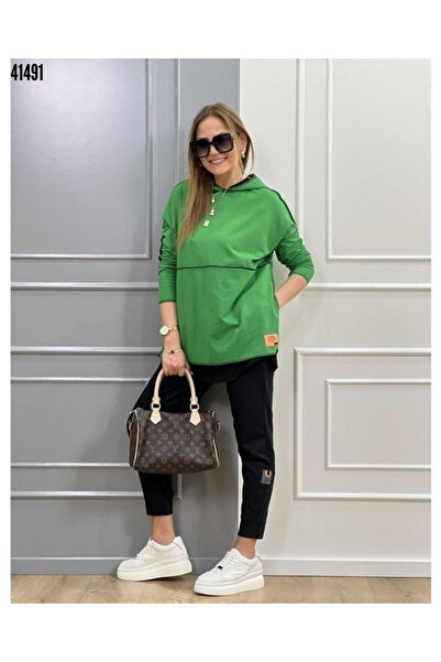 Valeria Butik Double Set with Reverse Stitch Detail