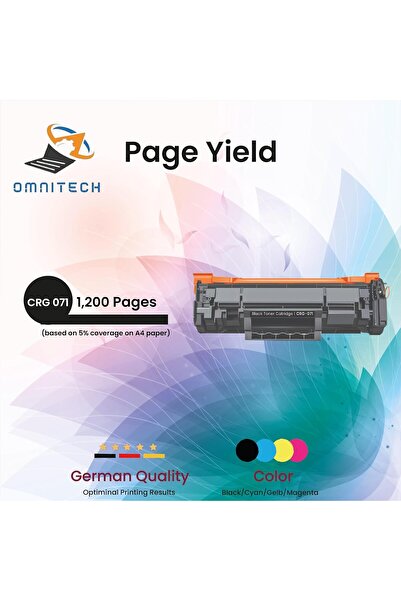 Omnitech خرطوشة حبر أسود Omni Tech CRG 071 - متوافقة مع طابعات Canon image CL...