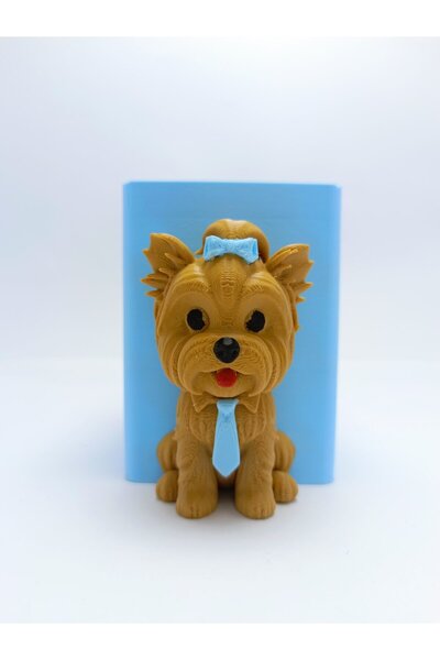 TERARYUM SEPETİM Yorkshire Pen Holder with Tie A.Blue