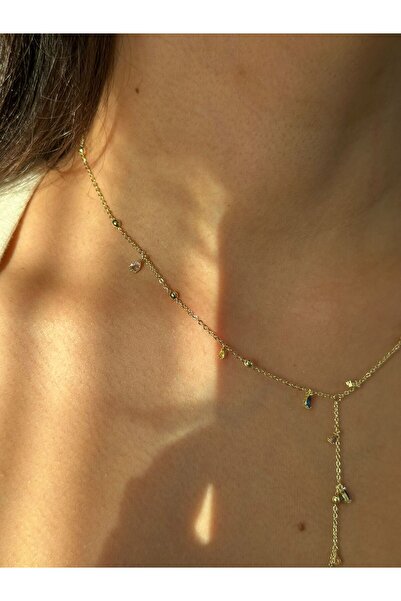 RENDA ACCESSORY Renkli Zirkon Y Tasarım Kolye