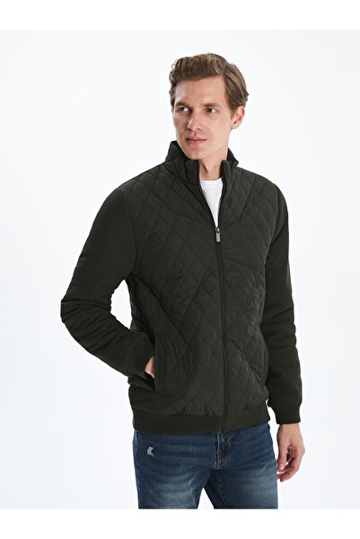 LC Waikiki Ανδρικό πλεκτό παλτό Standard Mold Stand Collar