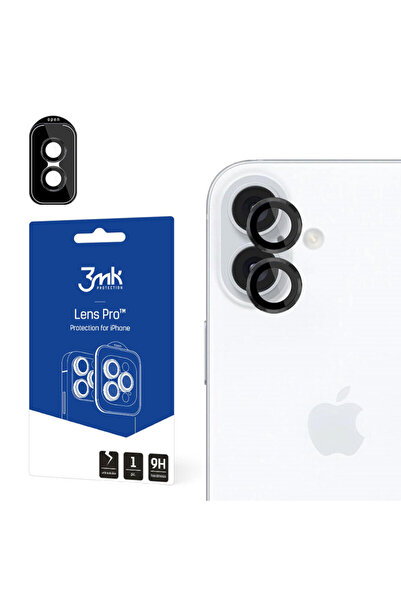 3MK Folie Protecție Lentilă iPhone 16, neagră