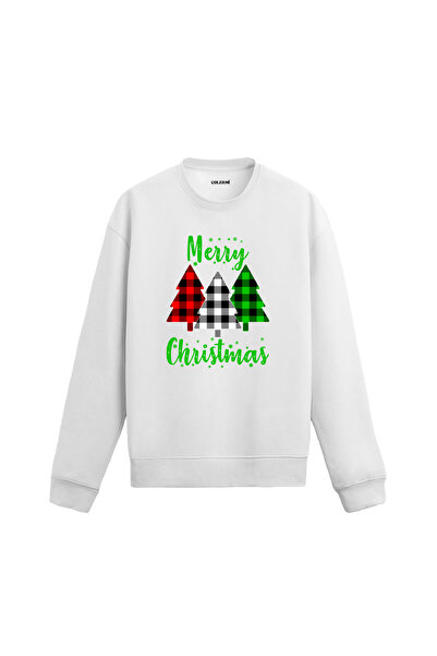 Colermi سترة عيد الميلاد السعيد بنقشة الأشجار المزخرفة