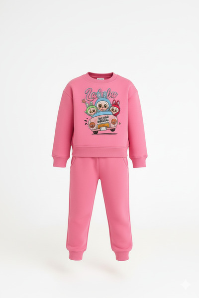 LİTTLE TORTOİSE Σετ αθλητικής φόρμας με στάμπα Labubu για κορίτσια