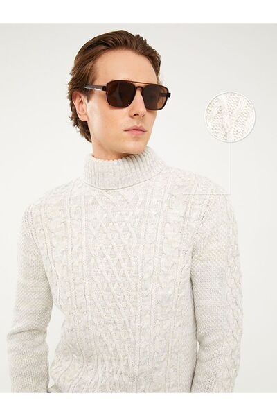 LC Waikiki Balıkçı Yaka Uzun Kollu Kalın Erkek Triko Kazak