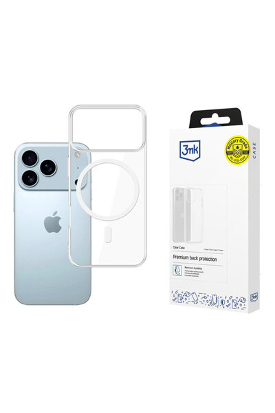 3MK Husa iPhone 17 Pro Clear MagCase, Transparentă