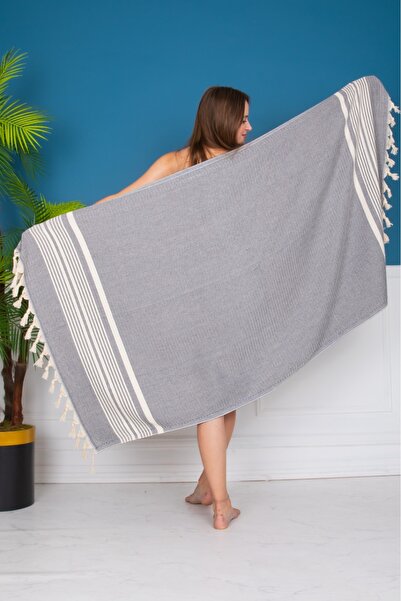 Dokubba - 90X180 cm Peshtemal - Natural Peshtemal - Cotton - Helen