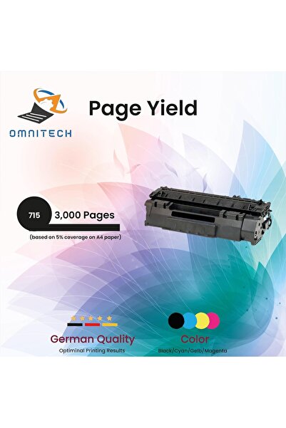 Omnitech خرطوشة حبر أسود متوافقة 715 من Omni Tech - مناسبة لطابعات Canon i-SE...