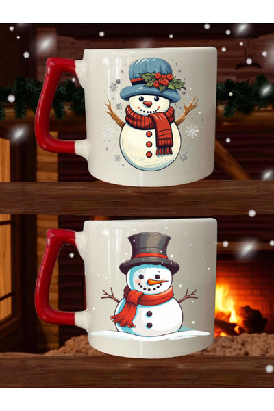 lili hediyelik كوب مطبوع عليه رجل الثلج اللطيف - هدية عيد ميلاد للزوج، هدية ل...