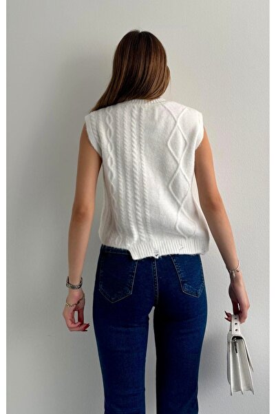 fujya Braided Stone Most Knitwear Sweater White