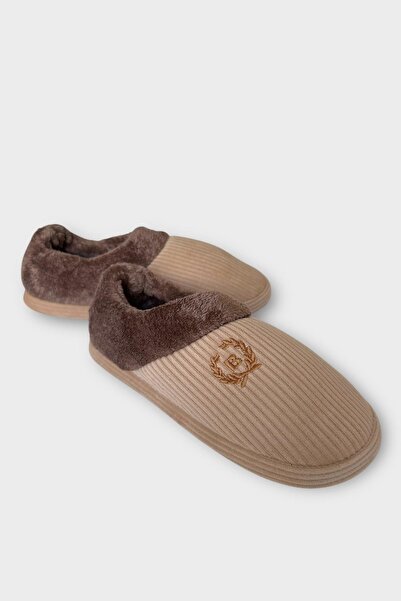 Liger Men's Lightweight Non-Slip Sole Home Shoes Slippers Beige