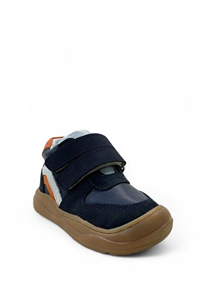 Tuğba Ortopedi 490 Orthopedic 100% Genuine Leather Baby Boy Navy Blue First Step Boots