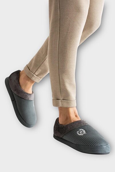 Liger Men's Lightweight Non-Slip Sole Home Shoes Slippers Smoked
