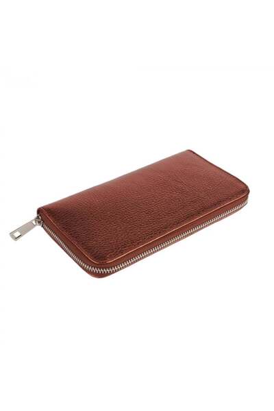 AZZURA Ariel wallet, made of dark copper genuine leather