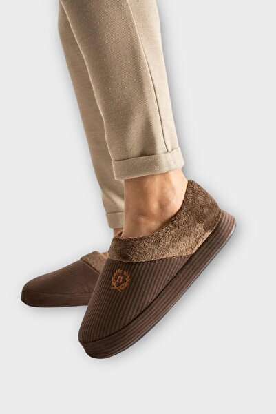 Liger Men's Lightweight Non-Slip Sole Home Shoes Slippers Brown