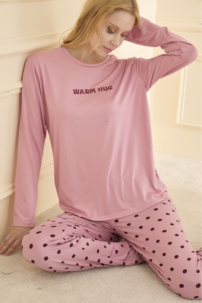 Mihra Kadın Pijama Takımı Uzun Kol Mevsimlik