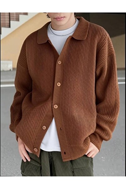 BYATA MENS STYLE Ανδρική κανονική ζακέτα με λεπτομέρεια με κουμπιά