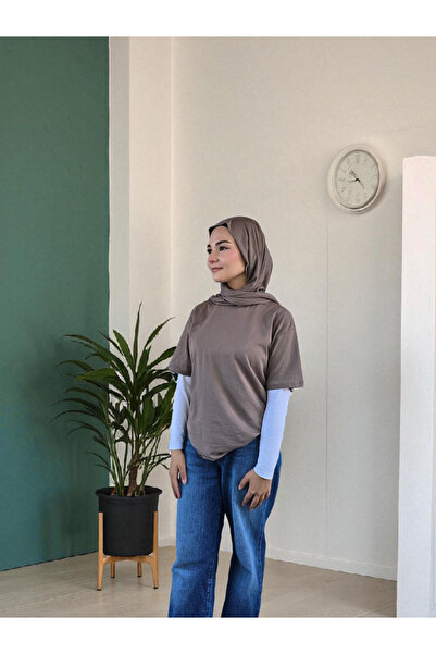 Nöşre Design شال قطني ممشط بلون الحجر (حجر داكن)