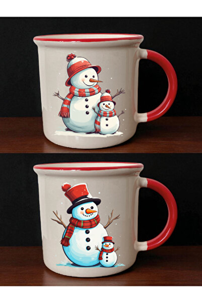 lili hediyelik كوب أحمر بتصميم رجل الثلج - هدية للمعلم، هدية للمولود الجديد