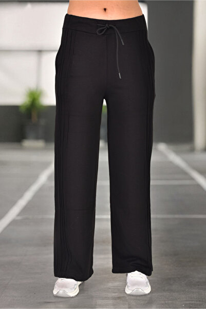 Velista Γυναικείο παντελόνι από ύφασμα Modal με ριγέ μπροστινό μέρος