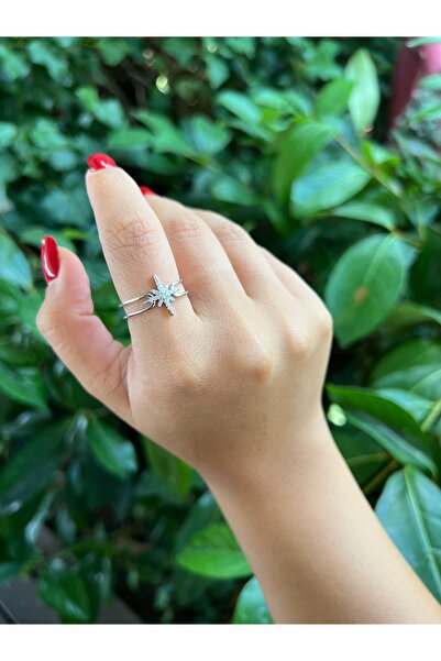 Roha خاتم لودستار ذو الحافة المزدوجة من الفضة الفولاذية