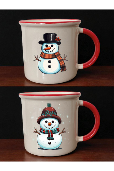 lili hediyelik كوب أحمر مطبوع عليه رجل الثلج الحلو - هدية للرجال المعلمين، هد...