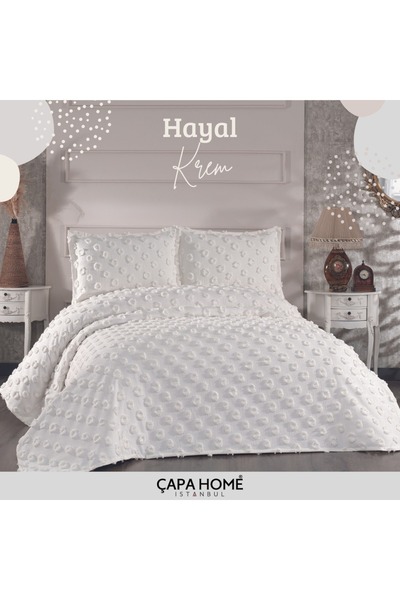 Çapa Home Chenille Bedspread / Dowry Cover / Suitable for Daily Use / 3-Piece Bedspread Dream