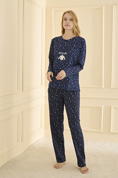 Mihra Kadın Pijama Takımı Uzun Kol Mevsimlik