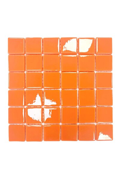 MozaiKristaL Tüm yüzeylere uygulanabilir 5x5cm. Bal Kabağı Turuncusu, 31,5x31...