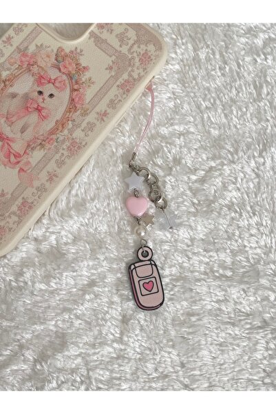 amourina Kapaklı Kalpli Flip Telefon Fairycore Coquette Telefon Charmı