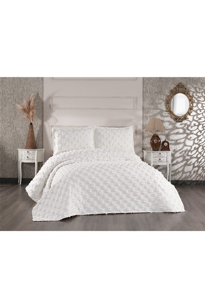 Çapa Home Chenille Bedspread / Dowry Cover / Suitable for Daily Use / 3-Piece Bedspread Dream