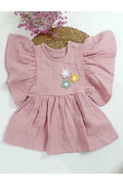 ÖNER MÜSLİN ELBİSE KIZ ÇOCUK