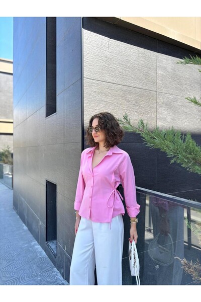 Sude Kızanlıklı Cămașă cu design detaliat cu cravată